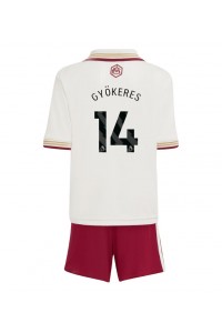 Arsenal Viktor Gyokeres #14 Babyklær Tredje Fotballdrakt til barn 2025-26 Korte ermer (+ Korte bukser)